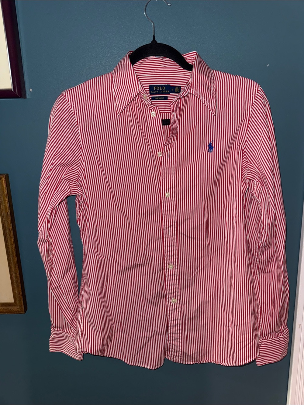 Polo by Ralph Lauren Red & White Narrow-Stripe Button-Down Shirt